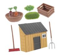 Milisten 1Set Miniature House Farm Models Farm Tools House Decor for Garden Realistic Miniature Props for Table Room Decoration for Imaginative Play Landscaping