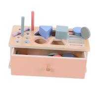 Milisten 1Set Montessori Color Sorting Coin Box Educational for Years Sensory Shape Matching Game Fine Motor Skills Development Safe Wooden Early
