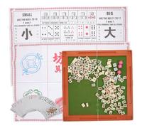 Milisten 1Set Portable Mahjong Set Interactive Travel Game Kit with Engraved Tiles for Outdoor Fun Family Gatherings Mahjong Travel Supply