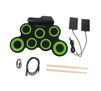 Milisten 1Set Portable USB Electronic Drum Kit Hand Roll Up Compact Folding Drum Realistic Feel Dual Output Easy to Carry for Learning and Parties