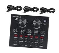 Milisten 1Set Professional Sound Mixer Board Card Live Streaming Ktv Sound Effects Voice Change Features for Home Broadcasting Entertainment