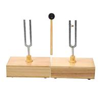 Milisten 1Set Tuning Fork with Hammer for Physical Experiment Durable Resonance Tool with Base for Educational Use Acoustic Experiments for Science Demonstrations