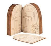 Milisten 1set Wooden Fairy Door with Message Board Creative Decorative Models for Garden Adornment and Miniature Decoration Unpainted for and Personal Touch 20pcs