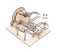 Milisten 1Set Wooden Marble Run Puzzle DIY Educational Plaything for Hand Cranking Track Beads Enhance Creativity and Scientific Learning Safe Sturdy Construction