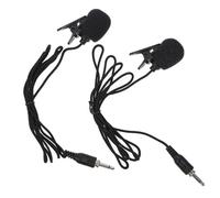 Milisten 2 Pack 3.5mm Threaded Lavalier Microphone Clip-on Omnidirectional Condenser Mic for Recording, Live Streaming, and Conference Use with Portable Wired Design
