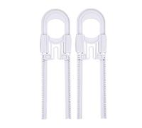 Milisten 2 Pack U Shaped Childproof Cabinet Locks Safety Latch for White Sliding Lock for Kitchen Knobs and Handles Easy Installation Safety