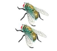Milisten 2 PC Realistic Plastic Fly Figurines Collectible Garden Insect Models for Halloween Educational for Party Decoration