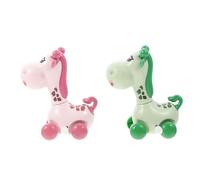 Milisten 2 Pcs Giraffe Cartoon Wind-Up for, Plastic Clockwork Animal Walking Set, Interactive Gift for Early Play Random Color Random Color