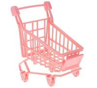 Milisten 2 Pcs Mini Shopping Cart Set PVC Dolls Storage Rack for Playing Random Color for Role Play and Imaginative Learning Random Color