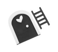 Milisten 2 Pcs Miniature Wooden Door Decoration Fairy Garden Door for DIY Scene Home Decor Charming Dollhouse Accessories Durable Wood Craft for Miniature Landscape