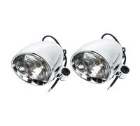 Milisten 2 Pcs Motorcycle Auxiliary Fog Light Retro Bullet Spot Lamp High Brightness Motorbike Front Light with Cut Line for Riding