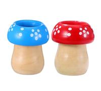 Milisten 2 Pcs Rotating Kaleidoscope Mushroom Shape Educational for Party Favors Cognitive Plaything with Smooth Polished Surface Random Color