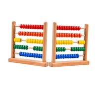 Milisten 2 Pcs Wooden Abacus for Bead Counting Frame Educational Tool for Early Math Learning and Cognitive Development for Boys
