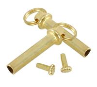 Milisten 2 Sets 15mm Gold Folding Fan Shaft Rivets with Rings Handheld Fan Repairing Kit Solid Shaft Rivet Replacement for Folding Accessories and Fasteners
