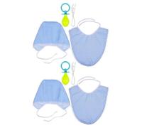 Milisten 2 Sets Adult Costume Accessories Props Jumbo Pacifier Bonnet Hat Bib in Pp and Fabric, Universal Fit Design for Party Scenes and Bachelor Party Use