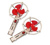 Milisten 2 Sets DIY Electric Fan Kit of Portable Handheld Fans for Creative Assemble Model Stem Educational for Boys Enhance Patience Decision Making Skills