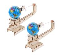 Milisten 2 Sets Educational Stem Gravity Science Kit for Wooden Earth and Moon Models Physics Experiment Puzzle for Hands Learning to Boost Motor Skills and Explore Gravity Principles