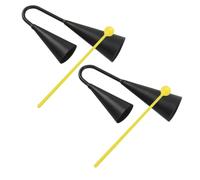 Milisten 2 Sets Metal Cowbells with Double-ear Design and Striking Sticks Percussion Musical Instruments for Sporting Events Noise Makers with High Hardness and Secure Grip