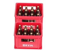 Milisten 2 Sets Miniature House Decor of Tiny Plastic Wine Crate Bottle Models for Dollhouse Accessories for Kitchen Bar Decoration Realistic Mini Props