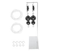 Milisten 2 Sets Pulley Experiment Kit Fixed Moving Pulley System with Support Bracket for Middle School Physics Class for Hands Learning and Group Activities