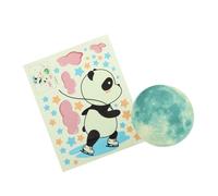 Milisten 2 Sheets Dark Skiing Panda Wall Decals for Bedroom with Moon Cloud Star Stickers Peel and Stick Vinyl Wall Art for Decor Easy Application and Nighttime Ambiance