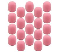 Milisten 20 Pcs Pink Sponge Lapel Microphone Covers Windshield Protectors for Lavalier and Headset Mics, Soft Mic Accessories Suitable for Recording and Public Speaking