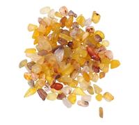 Milisten 200g Yellow Polished Gravel Stones for Flower Pots Fish Tanks and Aquariums Irregular Decorative Stones for Home and Garden