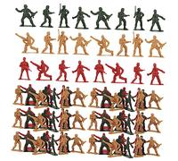 Milisten 200Pcs Miniature Army Men Toy Soldiers Set for Boys 5CM Plastic Military Figures Accessories for Play for Sand Tray and Role Play