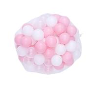Milisten 200PCS Ocean Balls for Crush Plastic Balls Playhouses and Pools Safe Educational Mixed White Pink Transparent Colors Mesh Bag Packaging