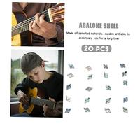 Milisten 20Pcs Abalone Shell Guitar Fretboard Inlay Dots Durable Inlay Material for Guitar Ukulele Mandolin Lightweight Acoustic Fingerboard Decor