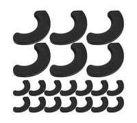 Milisten 20pcs Dumbbell Protection Pads Shockproof Cushion Fitness Equipment Mat Black for Home Gym Workout Dumbbell Holder Anti-vibration Pads