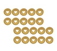 Milisten 20pcs Gold Plastic Binding Discs for Loose-leaf Notebooks Planner Rings Mushroom Holes Heart Shape Book Binder Discs for Office and School Use