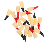 Milisten 20Pcs Halloween Witch Nail Props Red Black Cosplay Accessories for Prank Parties Realistic Long Fingernails Fit Fingers Glow Dark for Scary Costume Effects