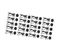 Milisten 20pcs Lavalier Microphone Clip Set Mic Covers Iron Mic Clips for Interviews Meetings Lectures and Online Chats Fit for Voice Recording and Video Conferencing