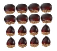 Milisten 20Pcs Lifelike Artificial Chestnut Nuts Model for Autumn and Christmas Decoration Realistic Texture Display Ornaments for Home Wedding Party Photography Props