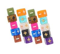 Milisten 20pcs Math Teaching Dices Set for Kids Educational Calculation Sign Dice for Classroom Learning and Role Playing Games Random Color