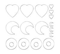 Milisten 20Pcs Metal for Dream Catcher Moon Heart Shape Dream Catcher Ring Metal for Dream Catcher DIY Craft Wreath Decor, 6 Size