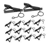 Milisten 20pcs Metal Lapel Mic Wire Clips for Lavalier Microphone Clip Replacement Secure Tie for Outdoor Live Streaming Conferences
