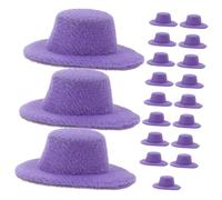 Milisten 20pcs Mini Jazz Hats for Dolls Lightweight Compact Doll Dress Up Accessories for Parties and Creative Play for Dollhouse Decoration and Costumes