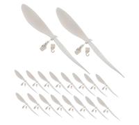 Milisten 20pcs Mini Plastic Airplane Propeller Replacement Parts Model Aircraft Blades with Hook for Rubber Band Powered Glider Streamlined Design for Smooth Flight Easy Mounting DIY Plane