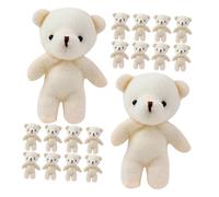 Milisten 20pcs Mini Stuffed Bear Keychain Pendants Soft Small Bear Bag Charms for Backpack Hanging Cute Linked Animal for DIY Decor and Party Favors