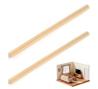 Milisten 20PCS Miniature Dollhouse Wood Trim Strips Decorative Wooden Molding for Tiny House Models Easy Installation for DIY Projects Compatible with Various Architectural Styles