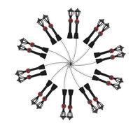 Milisten 20pcs Miniature LED Street Post Lamps for Model Building Realistic Night Lights with Bright LED Illumination Black Abs Street Lights for Dollhouse and Micro Landscape Decor