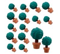 Milisten 20pcs Miniature Potted Trees Soft Diorama Decor for Dollhouse Scenery Charming Model Architecture Trees for Mini Gardens Office Spaces and Unique