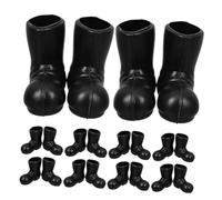 Milisten 20pcs Miniature Santa Boots Figurines Christmas Dollhouse Decoration Ornaments for DIY Craft Projects Charming Santa Shoes for Holiday Decor