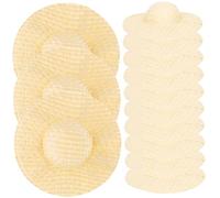 Milisten 20pcs Miniature Woven Paper Hats for Dolls Creative DIY Doll Accessories Small Adorable Hat Ornaments for Dollhouse Decor Photo Props Party Supplies Beige
