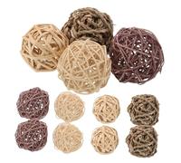 Milisten 20pcs Natural Rattan Chew for Rabbits Guinea Pigs Hamsters Handwoven Willow Balls for Indoor Outdoor Play Safe Bunny Teething for Mental Stimulation and Anxiety Relief