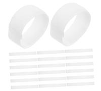 Milisten 20pcs Pet Bootie Straps Non Slip Grip Sock Bands for Dogs Cats Secure Fit Paw Protector Bands Rain Mud Weather Protection White