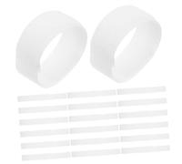 Milisten 20pcs Pet Shoe Retention Straps Non Slip Elastic Footwear Bands for Rainy Weather Durable Lightweight Bootie Fasteners Secure Fit for Various Paw White