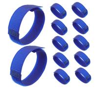 Milisten 20pcs Pet Shoe Straps for Dog Socks Weather Resistant Non Slip Footwear Bands Quick Fit Grip Sock Holders Blue Protective Rain Bootie Fasteners for Outdoor Use